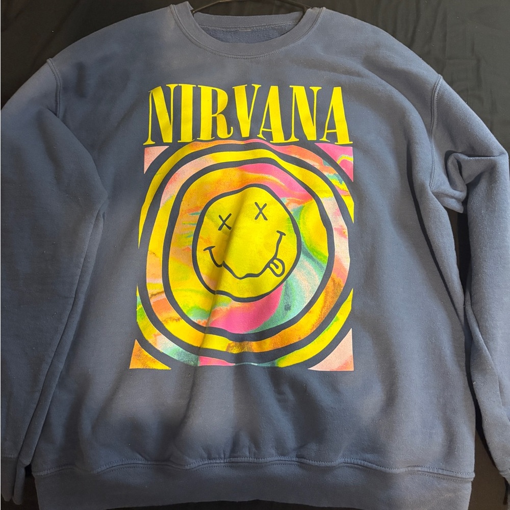 NIRVANA Multicolor Graphic Crewneck Sweater